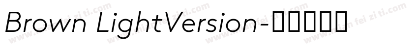 Brown LightVersion字体转换